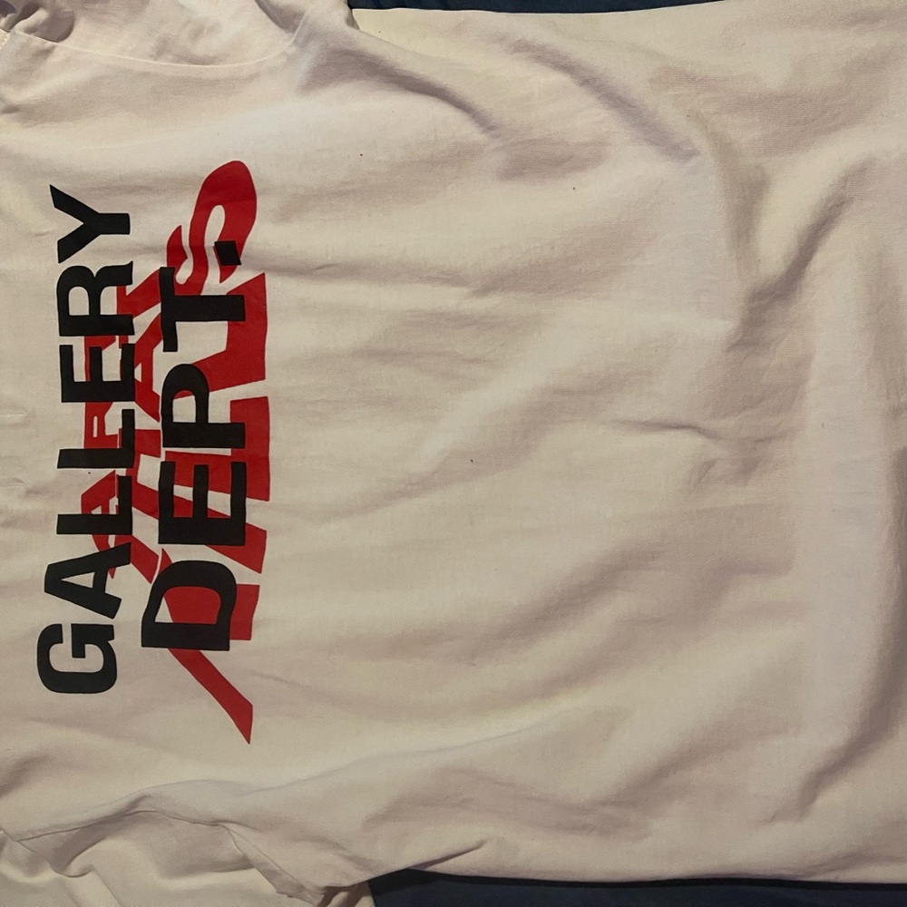 Gallery Dept White and Red Short Sleeve Tee